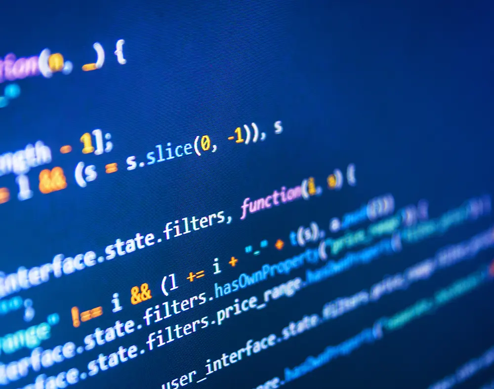 Code einer API-Schnittstelle auf einem Bildschirm
